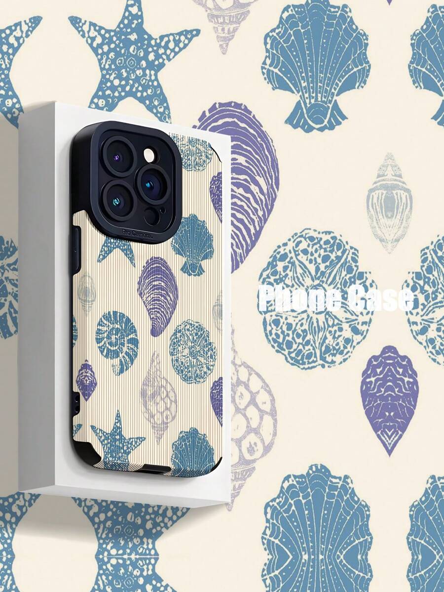 1个全新蓝色贝壳纹经典防摔软皮手机壳，兼容和S17/S17 Air/S17 Pro/S17 Pro Max - 彩色 - 查看 1