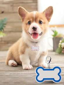 Targhette identificative personalizzate per cani - Targhette per collari di cani e gatti, targhette di identificazione per animali domestici, targhette per cani e gatti, targhette con nome per cani e gatti, targhette grandi per cani, targhette per cani vuote (a forma di osso grande: rosso, rosa, blu, nero, verde) L4,5cm*L3cm