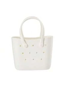 Miniso 名创优品玛丽官方授权小号镂空便当包。独特的镂空设计，透气轻便。优质材料，易于清洁。实用又吸睛，适合工作餐、野餐和郊游。（1个） - 白色 - 查看 6