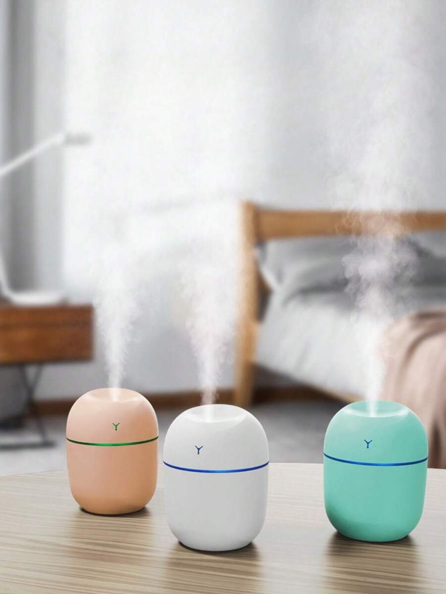 2pcs/Set White Portable Y-Shaped Aroma Diffuser Humidifier (Diffuser + Essential Oils), 220ml USB Powered, 10ml Variety Of Fragrance Essential Oils, Suitable For Indoor, Home, Hotel, Bathroom Deodorizing, Aromatherapy, Air Freshening, Long-Lasting Scent, Jasmine/Lavender Essential Oils, Valentine's Day/Christmas Gift - Multicolor - View 1