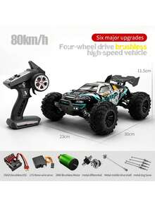 1:16 比例 4WD 遥控特技车带 LED、高速漂移全地形、遥控 4x4 攀爬越野车和圣诞礼物