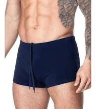 Men's Plain Boxer Briefs Beachwear - 藏蓝色 - 查看 1