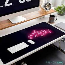 French KOKO Desk, Large Desk Pad Large Mouse Pad Cute Desk Accessories Home Office Essentials XL Desk Desk Pad Keyboard Mouse Desk Pads On Top Of Desks Computer Pink Floral Women Girls - 只感受美好 - 查看 2
