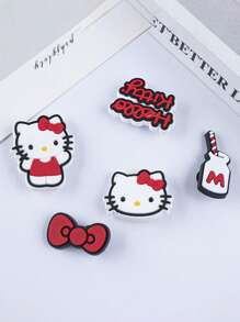 Sanrio Hello Kitty Men's/Women's Shoe Decoration -3D Cute And Stylish Detachable Shoe Decoration, Suitable For Clogs And Sandals In Spring And Summer