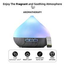 16.91oz Soundwave Technology Cool Mist Humidifier & Essential Oil Diffuser With Remote Control, USB