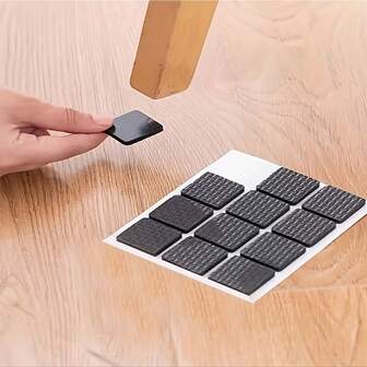 1 Sheet 12pcs Self-Adhesive Shock Absorbing Pads, Thick Non-Slip Durable Furniture Leg Protectors Sofa Chair Table Feet Cushions