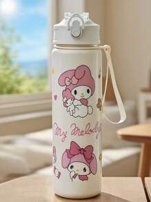 Sanrio 1 كوب سعة كبيرة 26 أونصة مقاوم للتسرب مع غطاء قابل للقفل ومقبض - تصميم شخصية كيوت - مناسب للسفر والمدرسة والنادي وهدايا عيد الميلاد والكريسماس - ضروري للمعجبين ، خيار مثالي للعطلات