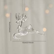 12pcs/6pcs/4pcs/3pcs/2pcs/-Christmas Tree Decoration Crystal Pendant Christmas Ornament - Hanging Acrylic Snowflake And Icicle Christmas Deer Pentagram Angel Ornament With Pendant Christmas Tree New Year's Party Decoration Supplies St. Patrick's Day Easter Valentine's Day Home Decor Christmas Decorations Room Decor Winter - Multicolor - View 21