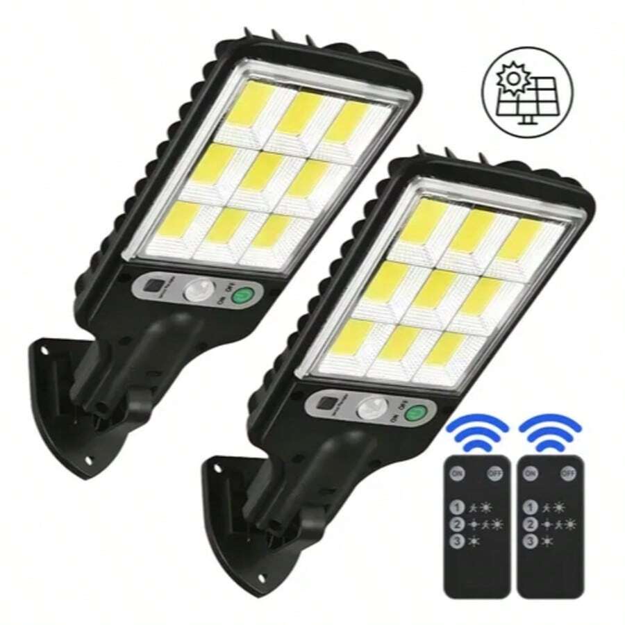 2 paquete De Luz Solar Luces Solares para Jardín y Exteriores - Negro - Ver 1