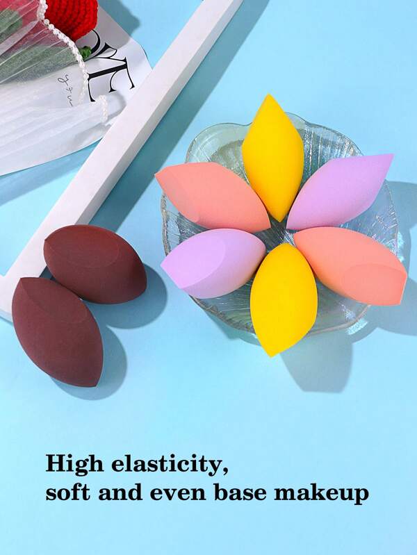 2 Pieces, 3 Pieces, Beveled Beauty Eggs, Super Soft, Delicate, Powder Free, Dry And Wet Dual-Use Sponge Powder Puff, Makeup Air Cushion, Special For Liquid Foundation, Q Elastic, Soft, Makeup Clothes, Student Party Parity