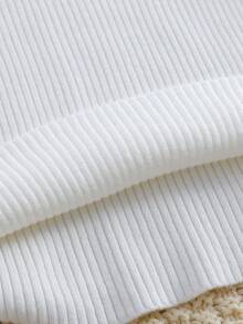 Suéter de cuello alto de manga larga informal para niñas, otoño