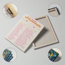 1pc Daily Affirmations Wall Art Picture Positivity Quote Prints Canvas Paintings Typography Posters Preppy Y2k Decor For Apartment, Dorm Or Bedroom Wall Decor Gift For Her Unframed