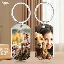 Chaveiro personalizado com imagem e texto, dupla face, chaveiros personalizados com gravação de foto, presentes para mulheres, namorado, volta às aulas, guia de roupas para festas, estilos retrô, chaveiros e acessórios personalizados, conforto fácil, durável, colorido, fofo, adorável, engraçado, kawaii, Y2K, elegante, unissex, casual, personalizado, único, personalizado, presentes ideais para ele, presentes ideais para ela, namorado, namorada, família, amigos