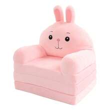 Actualizado 2 en 1 Sofá Plegable, Sofá Cute Cartoon Plegable Ancho Mango Suave Transpirable Silla para Leer Dormir 2 Capas 2 en 1 Sofá Convertible a Tumbona Sofá de Caricatura Plegable Sillas Perezoso Sofá Abrir Sofá Cama para Sala de Estar Dormitorio Con Cremallera - Rosa - Ver 5