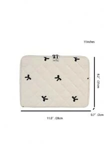 Multi-Size Laptop Bag With Bow, Laptop Sleeve Protective Case Fits 13 13.3 14 15 16 Inch Laptop, Notebook, Chromebook, Suitable For Women, Great Gift For Teachers, Backpack, College, Back To School, Classroom And Laptop Sleeve