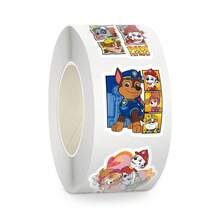 Paw Patrol 500张/卷 汪汪队立大功卡通可爱贴纸标签，卡哇伊贴纸，适用于DIY礼物、包装、装饰、派对礼品 - 彩色 - 查看 4