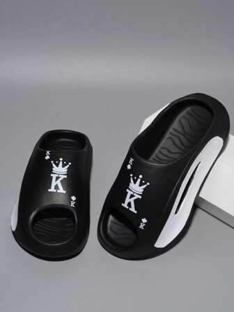 Sandalias casuales de calle para hombres, hechas de EVA, cómodas, antideslizantes y duraderas, sandalias unisex con estampados de moda, adecuadas para el hogar, exteriores, playa, camping y ducha, para primavera/verano