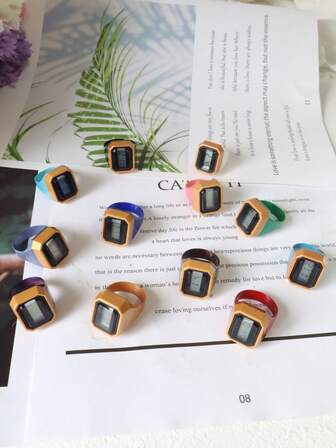 1pc/6pcs/8pcs Mini Cute Finger Ring Counter, Portable Handheld Electronic Digital Display Counter, Silent Manual Multi-Channel Counter, Durable