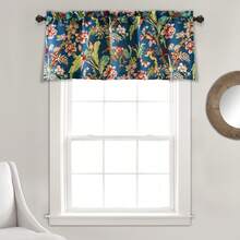 LUSH DECOR Dolores Light Filtering Valance Blue Single 52X18+2 Halloween-Fall Decor-Room Decor - Angkatan Laut/Multi - View 2