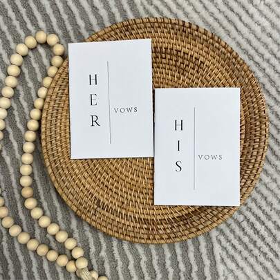 2pcs Elegant "His And Hers" Wedding Vow Books - 28 Pages, 5.5" X 3.9" - Perfect For Bridal Showers, Anniversaries And Weddings - Includes Time Capsule Love Letters - Ideal Keepsake Gift For Couples, Bridesmaids