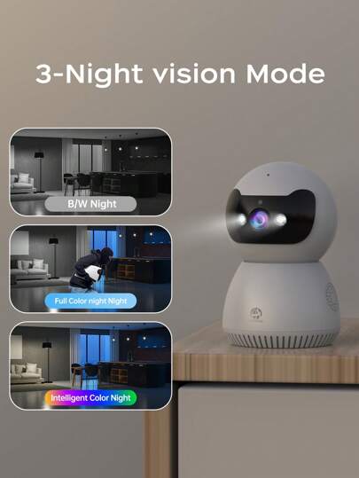 5MP Pan/Tilt Security Camera Indoor, 5G/2.4G WiFi Baby/Pet/Nanny, Cloud SD Card Storage, Type Secure Power Delivery Mode, Night Vision, Floodlight, Way Audio, Siren Alarm, AI Motion Detection view 3