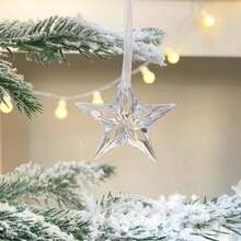 12pcs/6pcs/4pcs/3pcs/2pcs/-Christmas Tree Decoration Crystal Pendant Christmas Ornament - Hanging Acrylic Snowflake And Icicle Christmas Deer Pentagram Angel Ornament With Pendant Christmas Tree New Year's Party Decoration Supplies St. Patrick's Day Easter Valentine's Day Home Decor Christmas Decorations Room Decor Winter - Multicolor - View 7