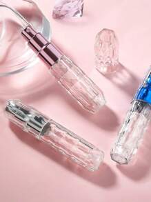 1个便携式迷你香水喷雾瓶，可重复使用，旅行装，5毫升，银色