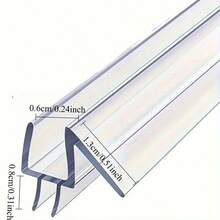 2 Packs 70cm/27.5" Shower Door Seal Strips For 4-12mm Thick Glass With Box, Extra Long, Easy Install, Stop Shower Leaks And Create A Water Barrier - 2Pcs 70cm Style2 - View 11