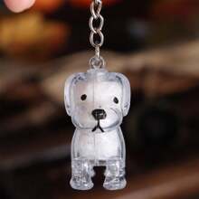 Colgante de almacenamiento de pelo de perro, recuerdos portátiles, llavero creativo con forma de perro, contenedor transparente para almacenamiento de pelo, cápsula de almacenamiento de pelo, diseño hecho a mano, accesorios DIY