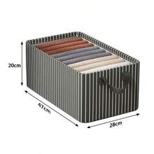 Caja de almacenamiento multifuncional para dormitorio, caja de almacenamiento sin particiones de color gris, caja de almacenamiento de ropa y pantalones con estilo de cajón - Gris - Ver 7