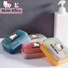 Sanrio 1pc Sanrio Hello Kitty Cartoon Soap Dish With Lid – Cute Home & Bathroom Decor For Fall And Back-To-School Season