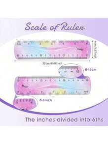 1 pezzo Righello flessibile, 15cm/20cm/30cm Righello in plastica infrangibile, bordo diritto, righello morbido e pieghevole per scuola, ufficio, bambini e adulti (6 pollici/8 pollici/12 pollici)