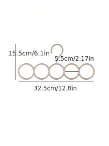 1/5/10PCS 5-Hole Plastic Scarf, Tie Hanger, Anti Slip Underwear Hanger, Durable Sock Hanger - Multicolor - View 7