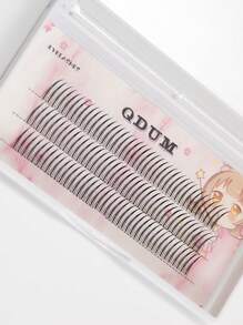 QDUM 120 de grupuri de gene segmentate în formă de A, stil mixt, 11 mm cu bucle mai lungi C, gene DIY personale de diferite lungimi, gene naturale moi lucrate manual pentru uz zilnic, gene Manga pentru călătorii