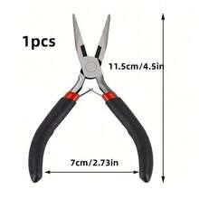 6pcs/3pcs/1pc Black Jewelry Pliers, Including DIY Jewelry Pliers, Tweezers And Ring,Can Be Used To Make And Repair Various Jewelry Accessories, A Must-Have Tool For DIY Enthusiasts