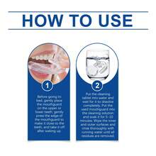 1 Set (Mouthguard + Cleaning Tablets) Portable, Nighttime Teeth Grinding Protection, Soft Silicone Comfort, Teeth Wear Prevention EDTA Disodium, Sodium Bicarbonate & Laureth-7-Containing Nighttime Teeth Care Kit, Dental - Clear - View 11