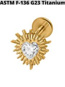 1PC G23 Titanium Zirconia Hexagram Lip Studs Internal Thread Zirconia Butterfly Ear Helix Tragus Cartilage Helix Earrings Body Piercing Jewelry