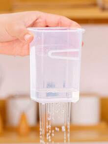 4 件套大容量冰箱储物盒，节省空间且多功能，塑料材质，清晰的设计，易于查看，可堆叠且井然有序，非常适合食物和蔬菜分类，非常适合厨房整理，适合侧门，耐用且易于清洁，可用洗碗机清洗，居家和办公室必备，非常适合秋季清洁、开学准备以及全年使用、国庆节、万圣节、圣诞节 - 透明 - 查看 5