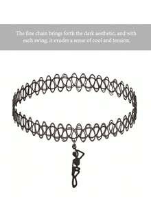 25 种款式可选，1 件哥特式月亮吊坠项链，复古风格元素包括星星、月亮、蝴蝶、蜘蛛、蜘蛛网、珍珠、翅膀、邪恶之眼、哈姆萨之手、和平、心、猫、生命之树、死亡圣器，万圣节奇特服装配饰，黑色链式项链，哥特式装饰，叛逆千年虫项链，Y2K 珠宝，女士配饰 - 彩色 - 查看 31