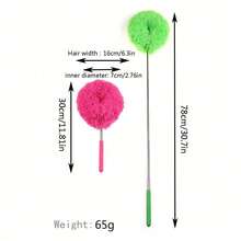 Un limpiador de ranuras telescópico y flexible de acero inoxidable a gran escala / Adecuado para barrer el polvo en salas de estar, cocinas, dormitorios, baños, etc. / No desprende pelusa / Antiestático / Lavable / Flexible 360 grados y se puede extender hasta 75 cm para limpiar ranuras. Cepillo para limpiar telarañas / Cabezal de cepillo de fibra para uso durante todo el año