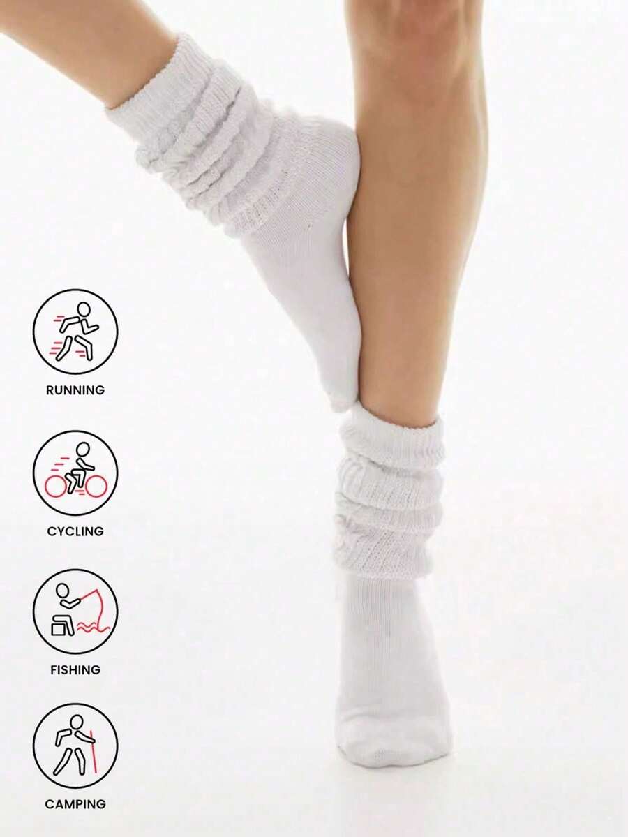 1 Par / 3 Pares de Medias de Felpa Burbujeante de Colores de Moda para Damas, Calcetines Cómodos, con Estilo Clásico Europeo, Estilo Casual y Estilizante de Longitud Media, Muy Versátil, Adecuado para la Temporada Escolar