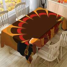 1/20 Stücke Herbst Thanksgiving Tischdecke, luxuriöser farbenfroher Kurven Hintergrund mit orangefarbenen Kürbissen und Ahornblatt Muster, geeignet für Restaurant, Küche, Thanksgiving Dekoration, Feiertags-Party Grundausstattung, perfekt für Heim-Dekoration