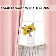 2片装遮光隔热窗帘，带涂层衬里，适用于卧室、客厅、厨房、家居装饰、圣诞礼物