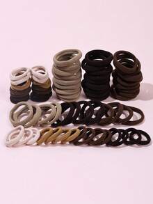 100 条/包彩色发带/发圈，温和呵护秀发，适合女孩和妈妈，适合日常使用