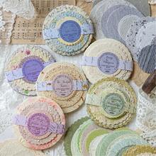 MOCARD 1 Pack(50Pcs)/6 Pack(300Pcs) Vintage Style Circular Material Paper Personalized Junk Journal Design Paper Aesthetics Scrapbooking Creativity DIY Collage Card Material Handmade Hand Account Office & School Supplies - Multicolor - View 10
