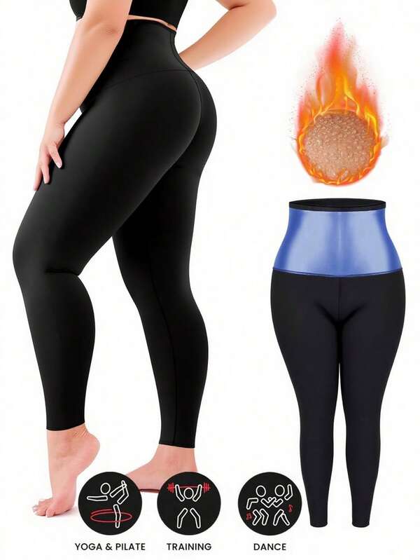 1Pc High Stretch Solid Color Yoga Pants, Slim Fit Women's Activewear Casual Leggings