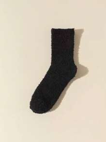 1/4/5 Pairs Coral Fleece Fluffy Warm Socks, Cozy - Multicolor - View 15