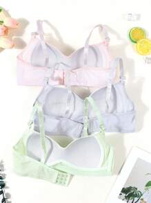 3 قطع ملابس داخلية مضفرة مريحة وبسيطة مناسبة للفتيات المراهقات من عمر 13 إلى 16 عام