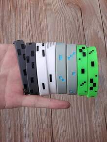 12 buc. Favoruri pentru petrecere cu tematică Pixel, brățări din silicon de dimensiuni mici, decorațiuni de ziua de naștere, cadouri pentru petrecere, pungi cu bunătăți minerit, cadouri pentru sala de clasă, cadou ideal pentru jucători de jocuri video pentru adulți, decorațiuni pentru petrecere de ziua de naștere, cadouri pentru petrecere, piñata miner, cadouri de Ziua Îndrăgostiților