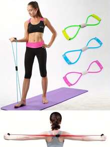 New 8-Shaped Gravity Stretch Band With Handles - Stackable TPE Resistance Bands For Yoga, Pilates, Arm & Leg Stretching - Blue/Purple/Pink/Green/Black - Ideal For Beginners & Home Workouts, Yoga Accessories | Versatile Exercise Tool